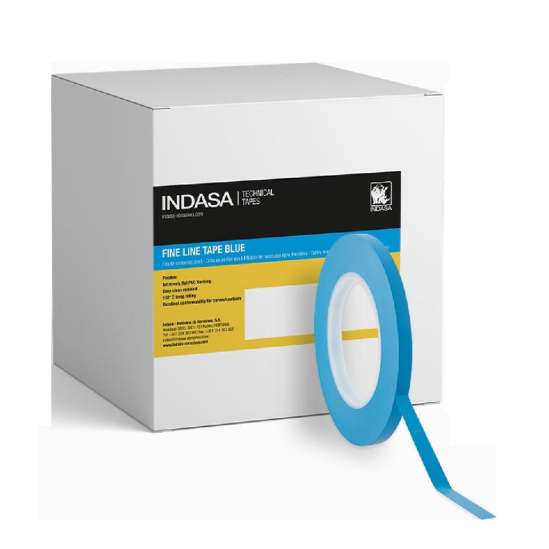 Indasa Fine Line Blue Tape 19mm x 50m Clean Sharp Edge Masking Tape
