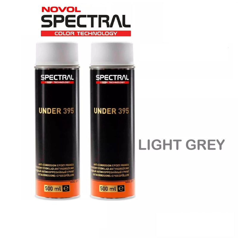 2 X NOVOL SPECTRAL UNDER 395 EPOXY PRIMER AEROSOL 500ML - LIGHT GREY