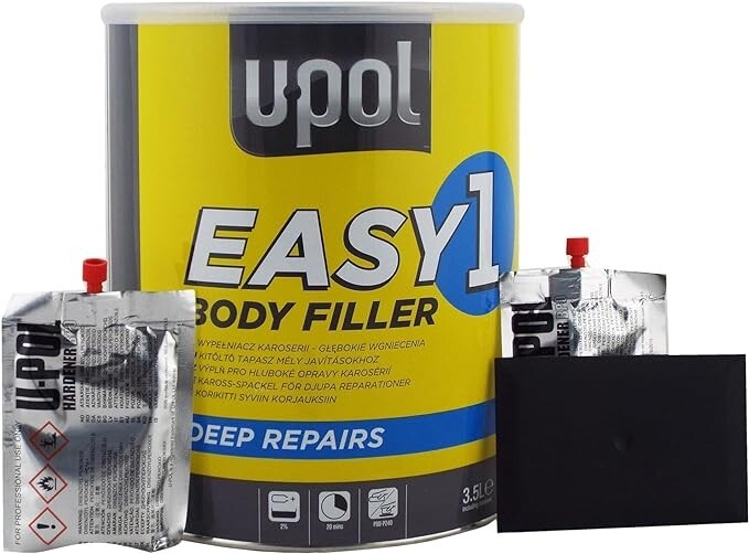UPOL EASY ONE 1  3L DEEP FILL LIGHTWEIGHT BODY FILLER + HARDENER & SPREADER