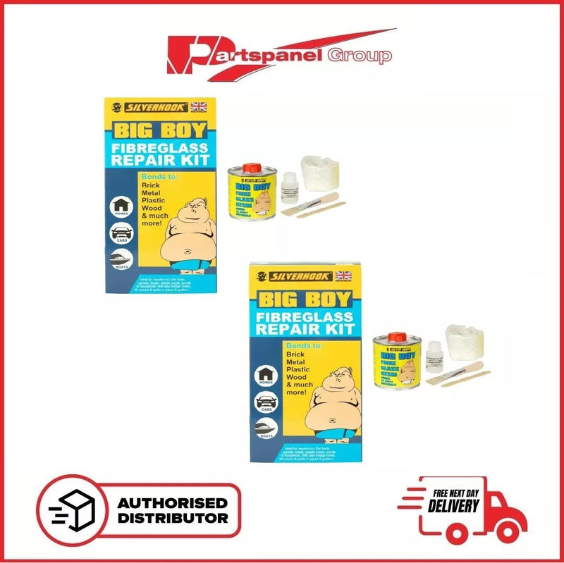 2x Big Boy Fibre Glass Resin Repair Kit All in One Bonding For Car Boat Hardener