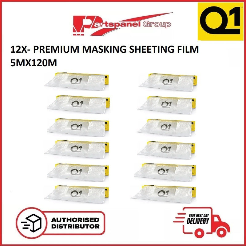 12X Q1 Premium Masking Film Sheeting Roll 5m x 120m – Paint Overspray Protection