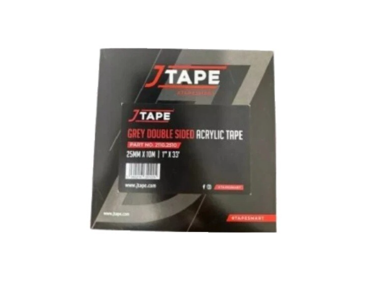 J TAPE Double Sided Acrylic Tape 25mm X 10m Grey