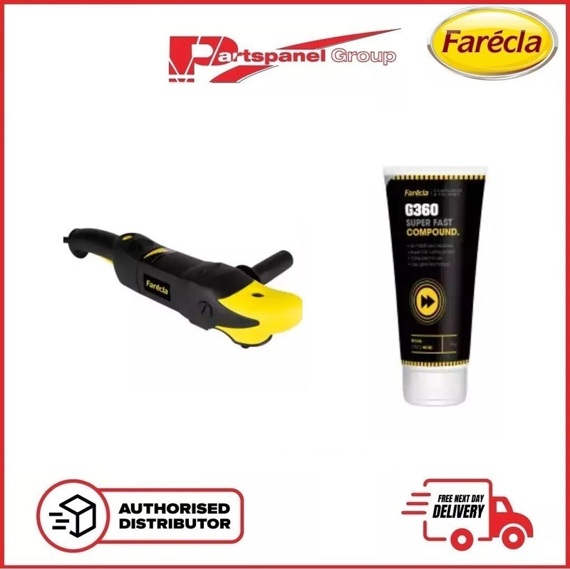 Farecla GPT003 G-PLUS 150mm Rotary Machine Polisher + G360 SUPER FAST COMPOUND