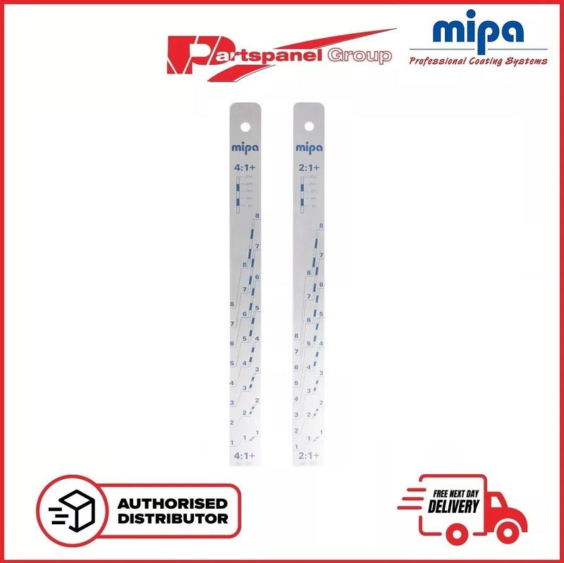 2 x Mipa Double-Sided Aluminium Paint Mixing Stick 2:1 /4:1 Ratio