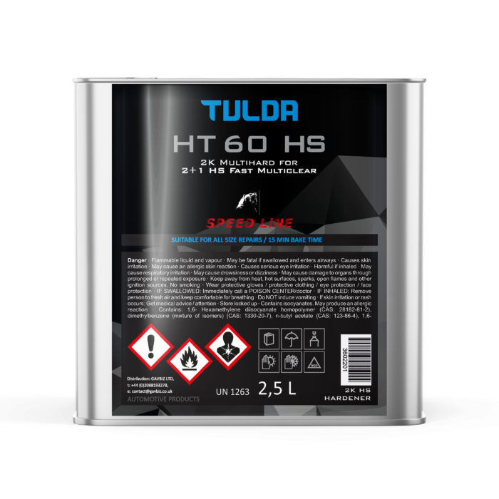 TULDA HT60 HS SPEEDLINE 2K MULTIHARD HARDENER FAST MULTICLEAR