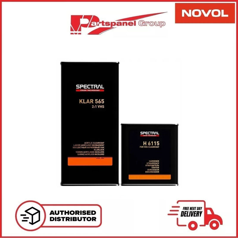 NOVOL SPECTRAL KLAR 565 VHS  LACQUER with H6115 FAST HARDENER 7.5LTR KIT