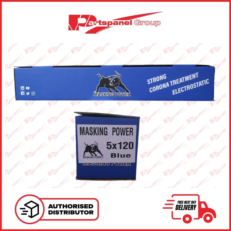 MASKING POWER AUTOMOTIVE FILM  ROLL 5M X 120M BLUE AUTOMOTIVE PAINT PROTECTION