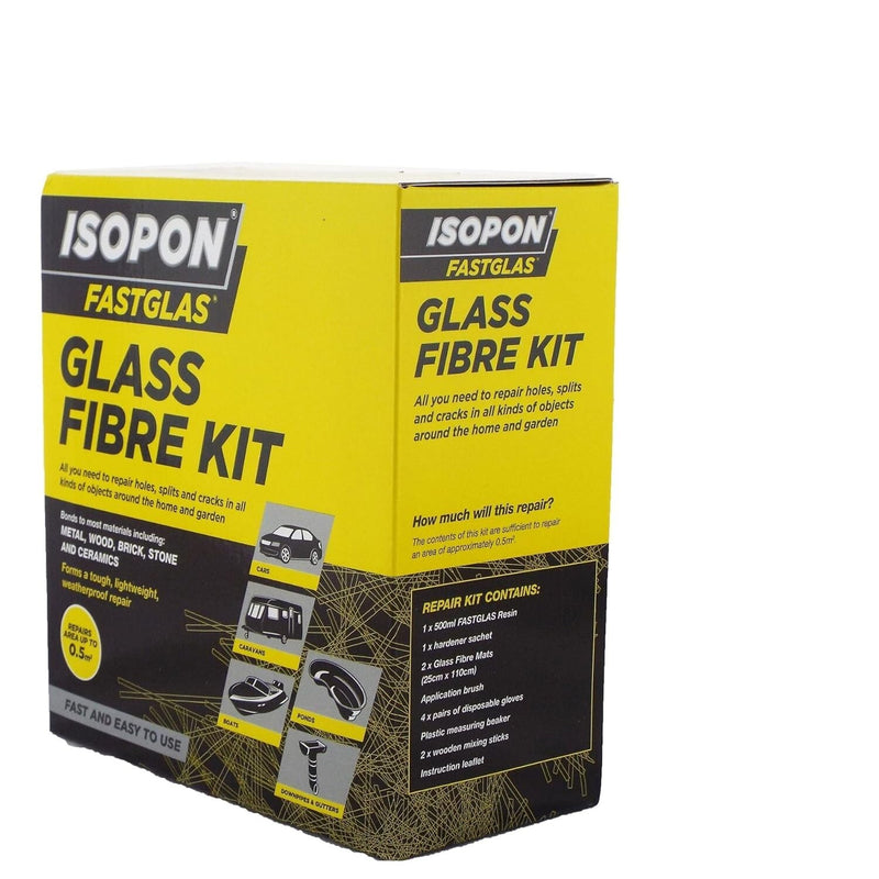 U-POL Isopon Large Fibreglass Resin,Activator + Matting KIT UPOL Fibre Glass