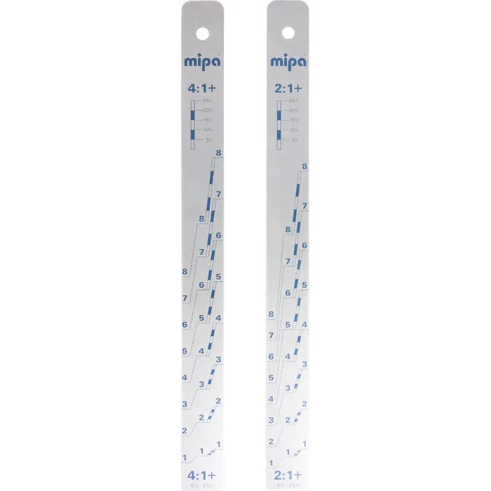Mipa Double-Sided Aluminium Paint Mixing Sticks / Measuring Stick 2:1 /4:1 Ratio