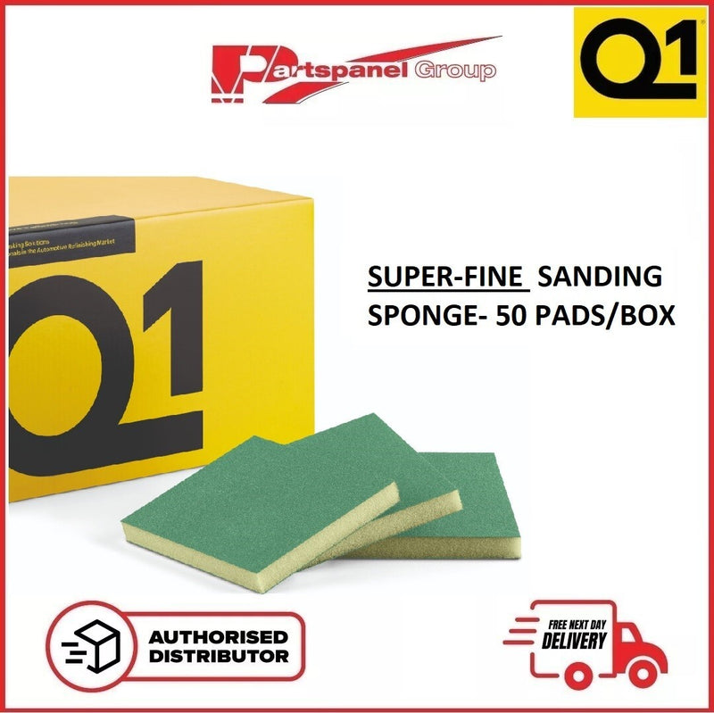 Q1 Double sided sanding sponges Super-Fine Green (PACK OF 50) P600-P800-P1000