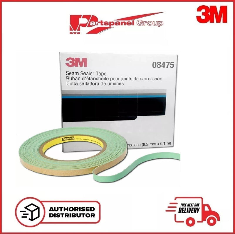 3M 08475 Seam Sealer Tape 9.5mm x 9.1mm Green Grey Roll For Joint Sealing