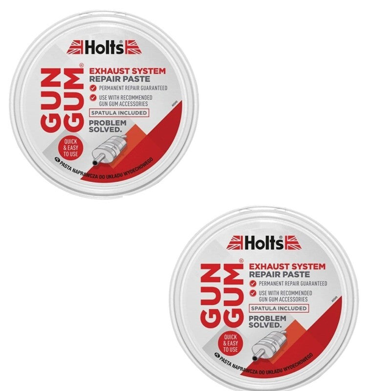 2 x Holts Gun Gum Gas Tight Exhaust Silencer Joint Repair Paste Putty  200g