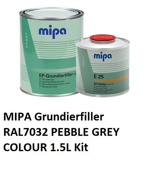 MIPA EP-Grundierfiller EPOXY PRIMER 2k + EP FAST HARDENER E10  - 1.5L KIT GREY