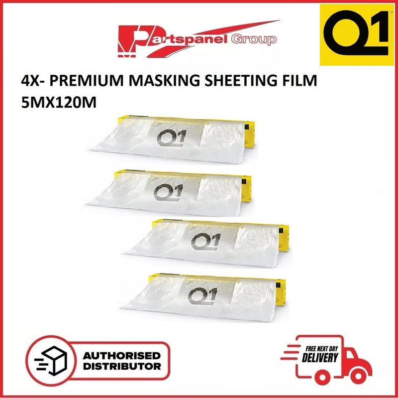 4X Q1 Premium Masking Film Sheeting Roll 5m x 120m – Paint Overspray Protection