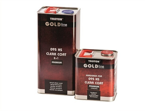 GOLDLINE 095 HS CLEARCOAT 5 Ltr + Goldline Fast Hardener 2.5Ltr ( 7.5L ...