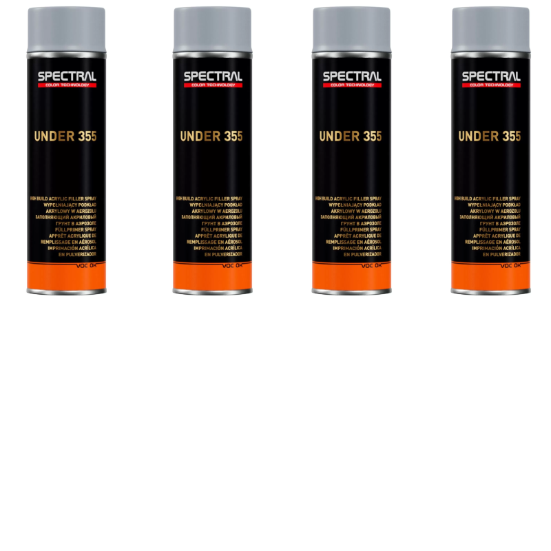 4 x NOVOL SPECTRAL UNDER 355 HIGH BUILD 1K PRIMER AEROSOL 500ML