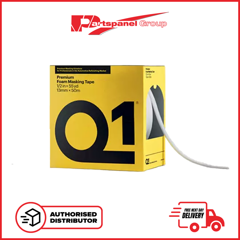 Q1 PREMIUM FOAM MASKING TAPE 1/2Inch X 55yd Soft Edge 13MM X 50M