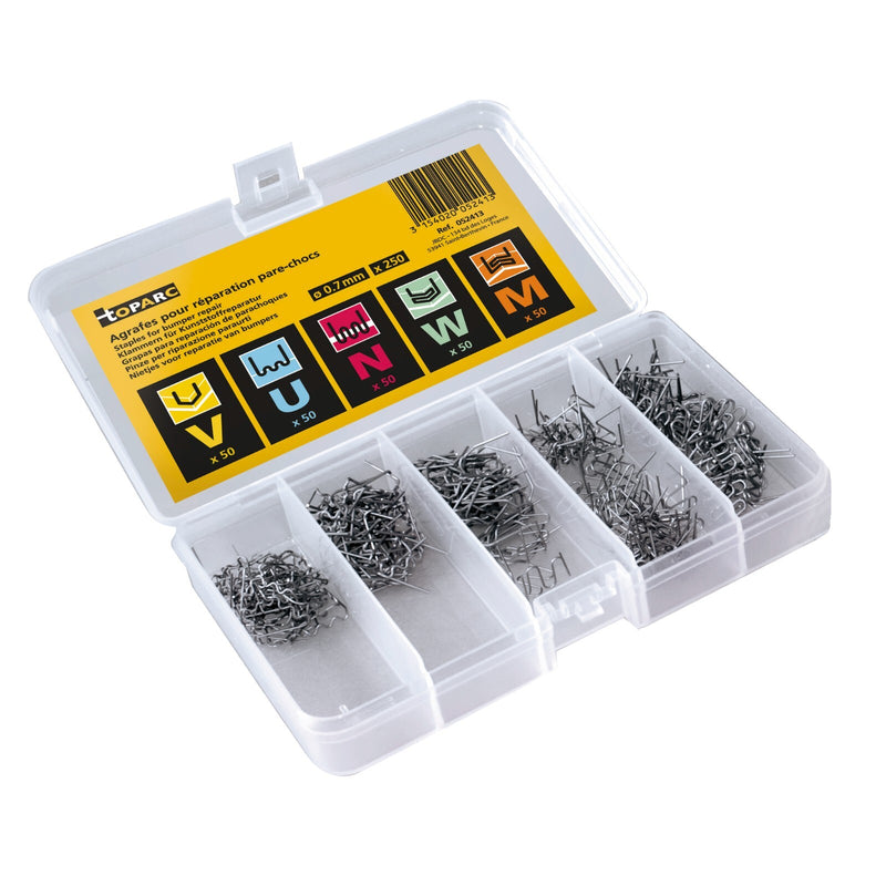 GYS Bumper Repair Staples Box 250PCS | Plastic Welding Clips for Car Repairs