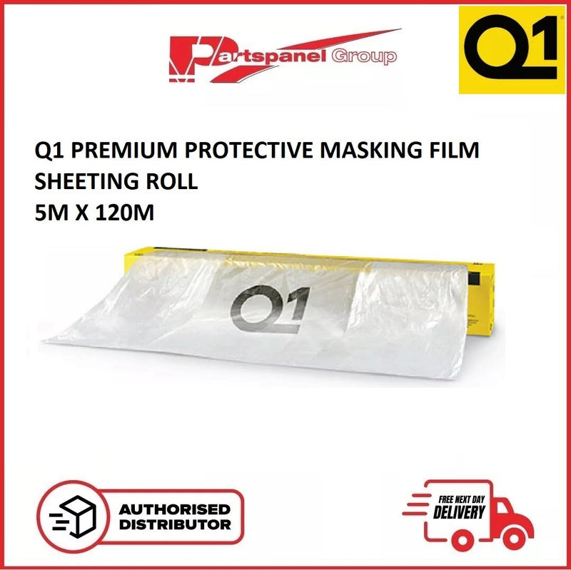 Q1 Premium Masking Film Sheeting Roll 5m x 120m – Paint Overspray Protection