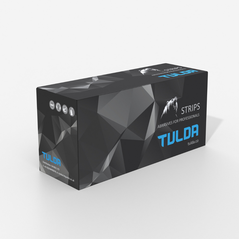 TULDA 70MM X 198MM (8H) SANDING PAPER STRIPS PACK OF 50 - P80