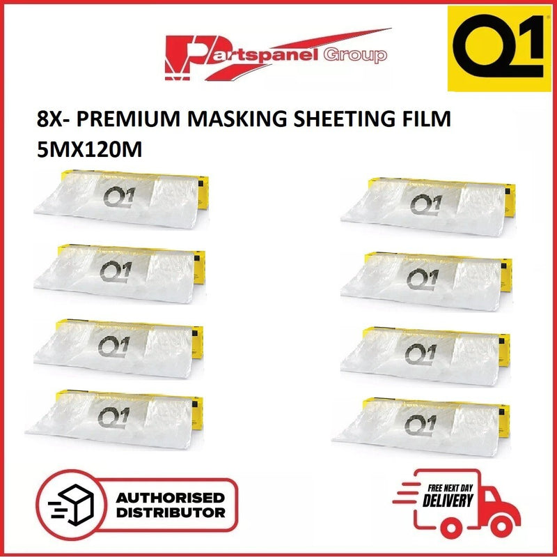 8X Q1 Premium Masking Film Sheeting Roll 5m x 120m – Paint Overspray Protection
