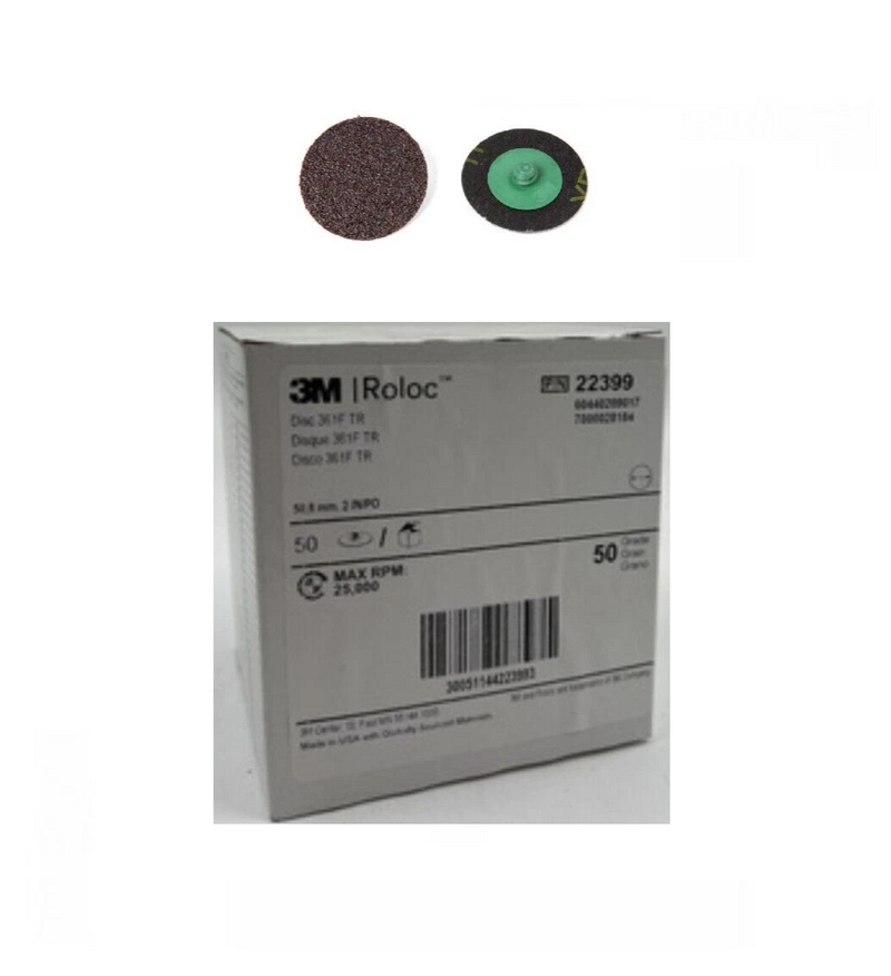3M 22399 Roloc Discs 50mm Coarse box of 50