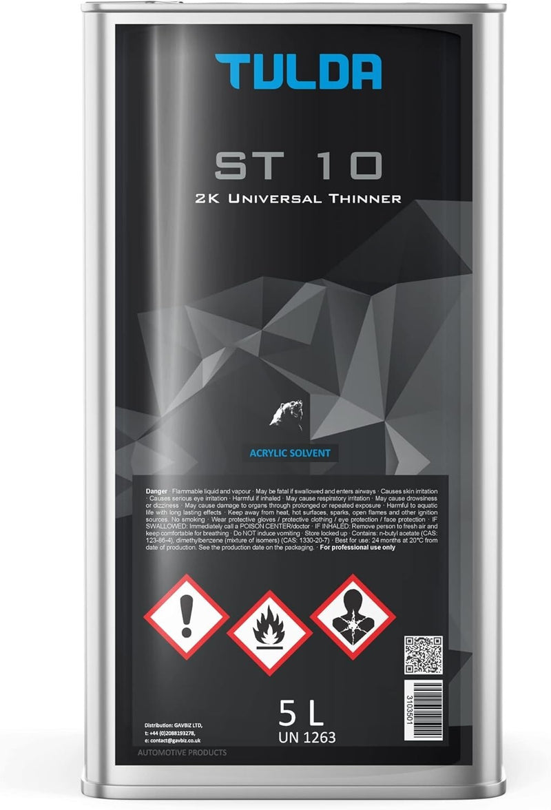 TULDA ST10 2K UNIVERSAL ACRYLIC THINNER 5L UN1263