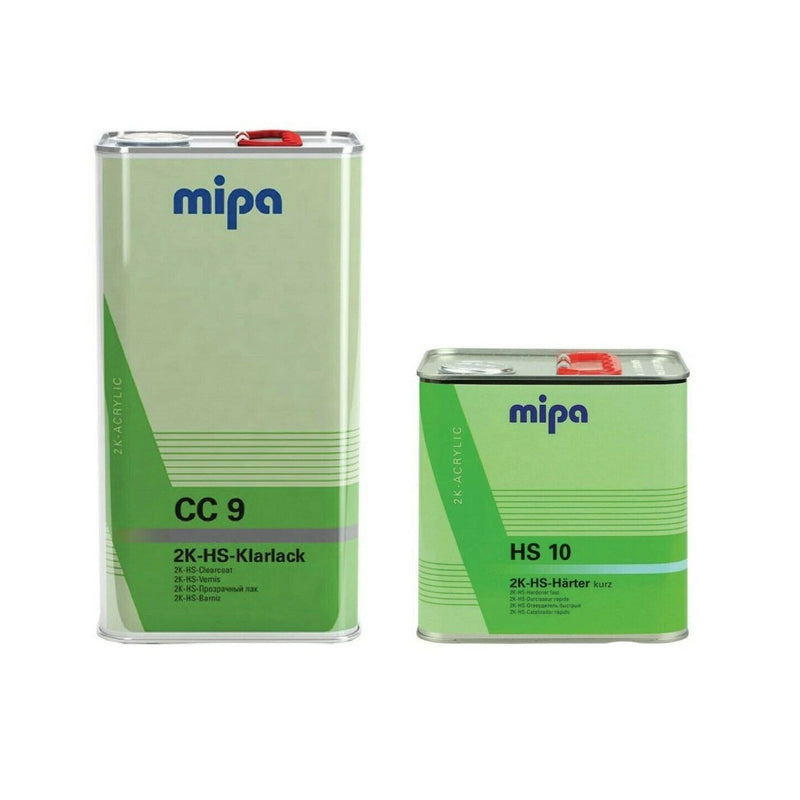 MIPA CC9 HS KLARLACK CLEARCOAT LACQUER WITH HS10 FAST HARDENER 7.5LTR KIT