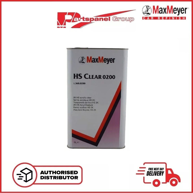 Max Meyer HS Clear Coat Car Lacquer 0200 Maxi clear Lacquer 2K Superior 5 LTR