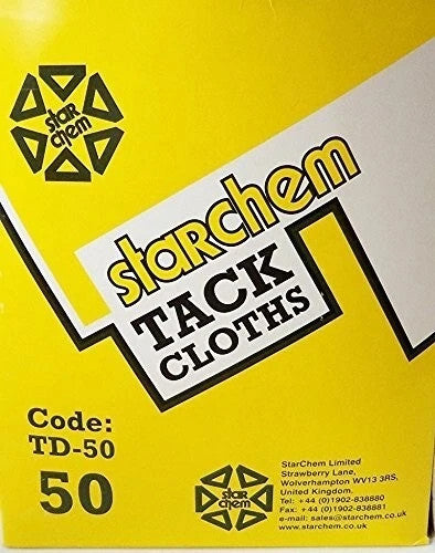 Starchem TD-50 Tack Cloths 50 Pack – Professional Dust & Surface Cleaning Rags