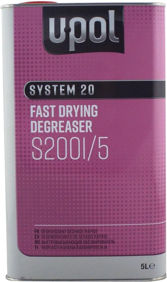 U-POL SYSTEM 20 S2001/5 FAST DRYING  DEGREASER 5L Panel wipe 5-LTR