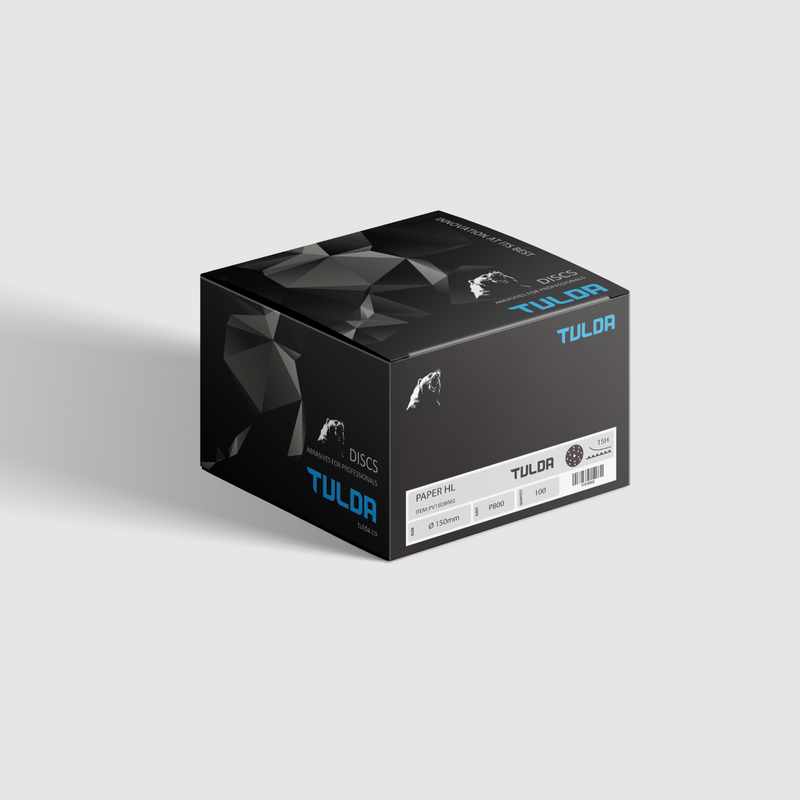 TULDA 6″ 150mm 15H SANDING FILM PAPER DISCS BOX OF 100 - GRIT-P60