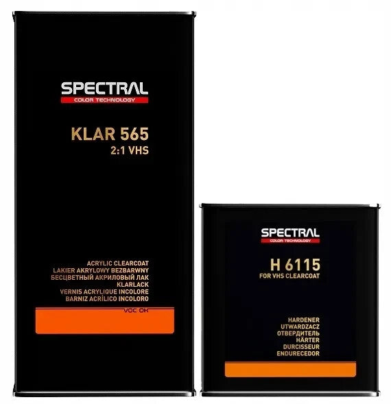 NOVOL SPECTRAL KLAR 565 VHS  LACQUER with H6115 FAST HARDENER 7.5LTR KIT