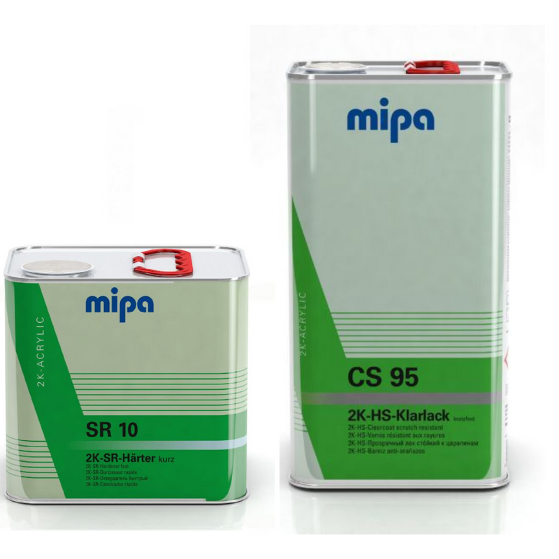 MIPA CS95 2K HS Clear Coat Lacquer 5L with 2.5L SR10 Hardener ( 7.5L KIT )