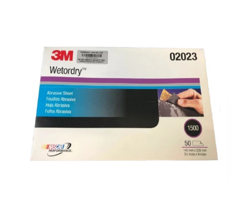 3M 02023 Wetordry Abrasive Sheet P1500, 50 sheet in the box