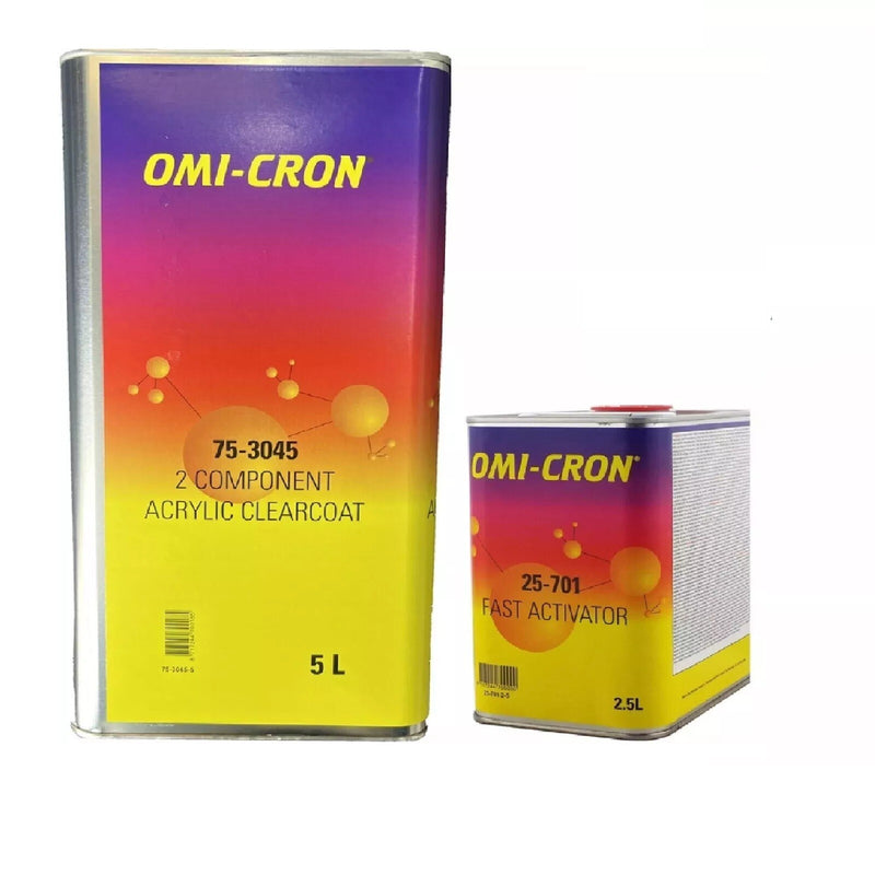Omi-Cron Clearcoat Lacquer Kit With Fast EXPRESS  Activator 7.5L (5L+2.5L)
