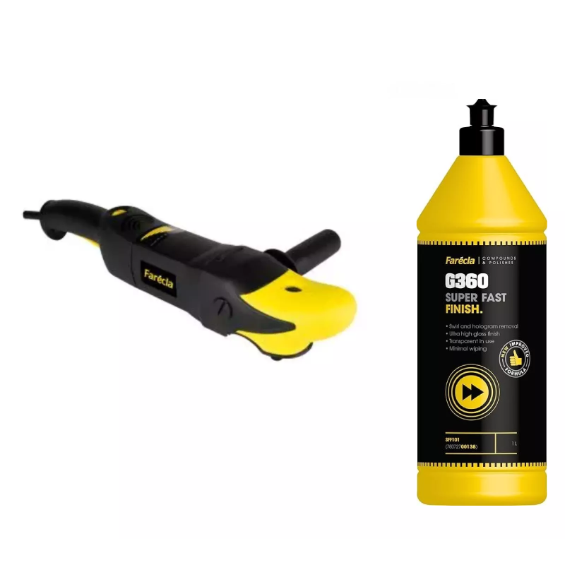 Farecla GPT003 G-PLUS 150mm Rotary Machine Polisher + G360 SUPER FAST Finish 1Kg