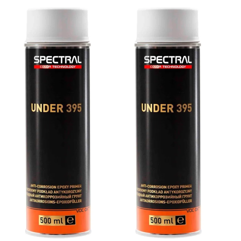 2 X NOVOL SPECTRAL UNDER 395 EPOXY PRIMER AEROSOL 500ML - LIGHT GREY