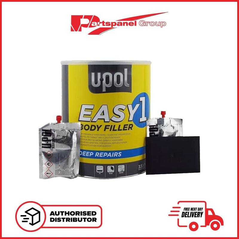 UPOL EASY ONE 1  3L DEEP FILL LIGHTWEIGHT BODY FILLER + HARDENER & SPREADER