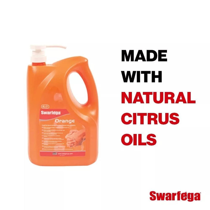 Swarfega Orange Wash 4L & Blue 2-Ply Paper Hand Towels 2700 Sheets Pack of 6