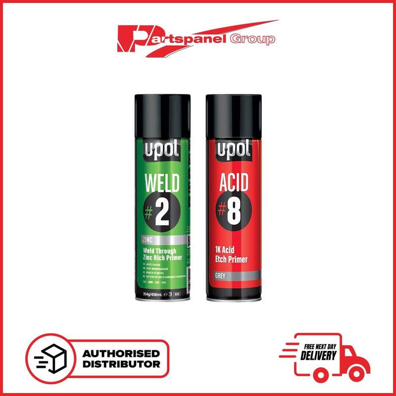 U-POL WELD/AL  450ml Zinc Rich Primer & Acid Etch Primer 450ml