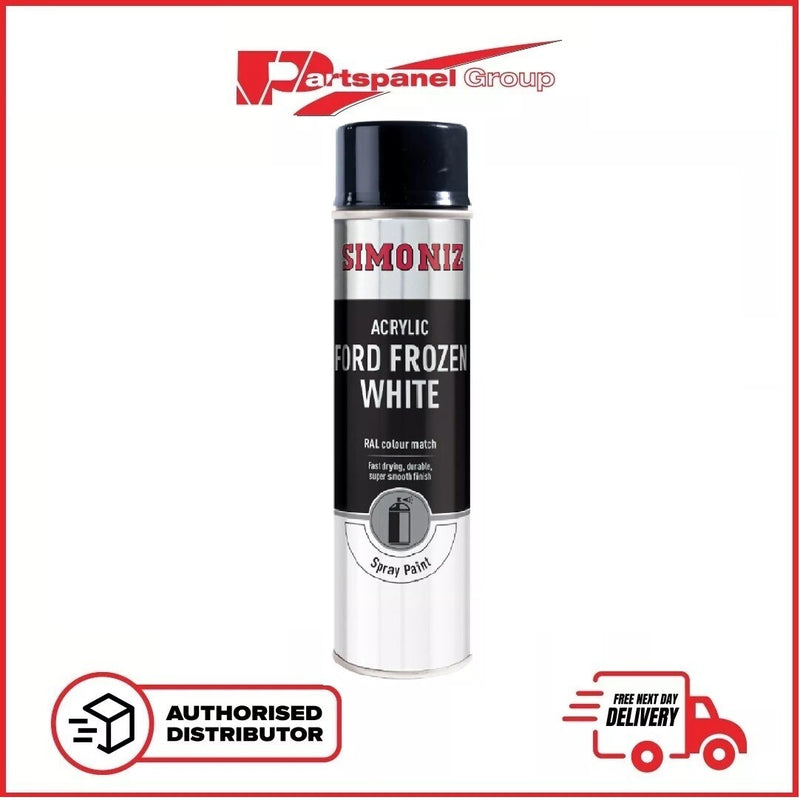 Simoniz Acrylic Ford Frozen White Car Spray Paint 500ml Aerosol SIMP23D