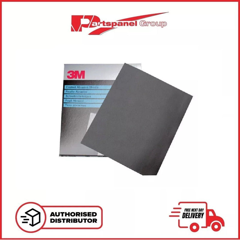 3M 01970 Wet & Dry Abrasive Paper Sheet 734, 230mm x 280mm P400-P1200 x 25 sheet