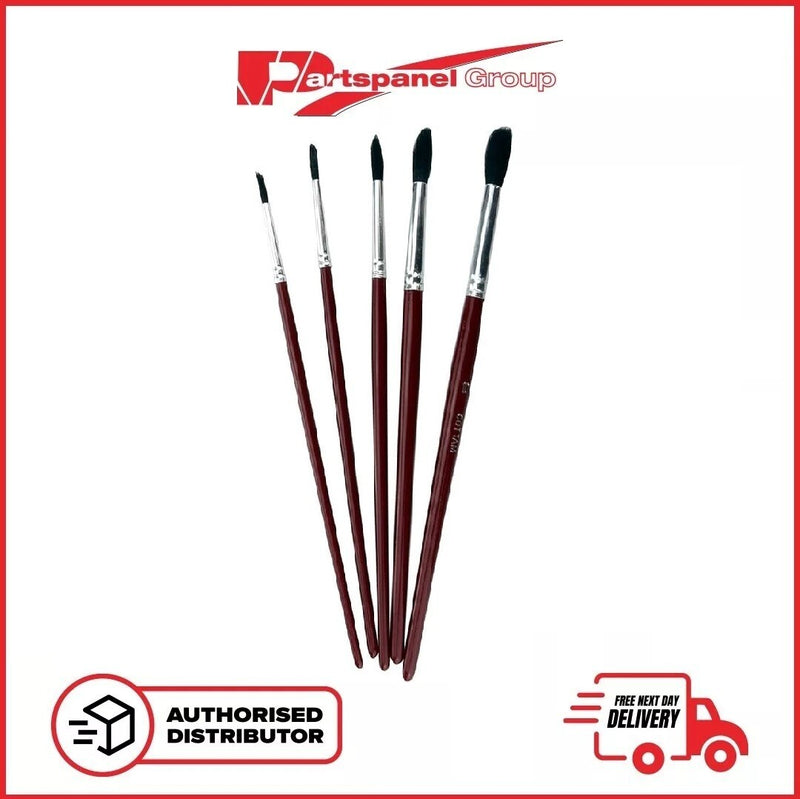 Cottam Brush Touch-Up Paint Brushes - Assorted Sizes - Pack of 5 (PAB00010)