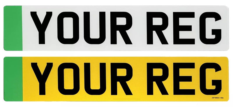Front/Back NUMBER PLATES ROAD LEGAL FRONT & REAR GLOSS BLACK