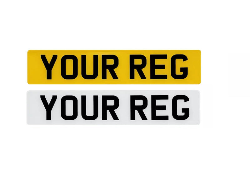 Front/Back NUMBER PLATES ROAD LEGAL FRONT & REAR GLOSS BLACK