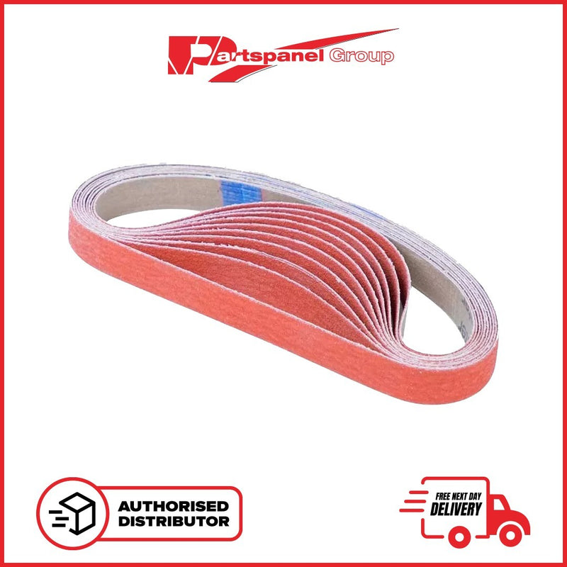 10 X MIRKA FILE BELT CER 10MM  P40 - PACK OF 10 BELTS