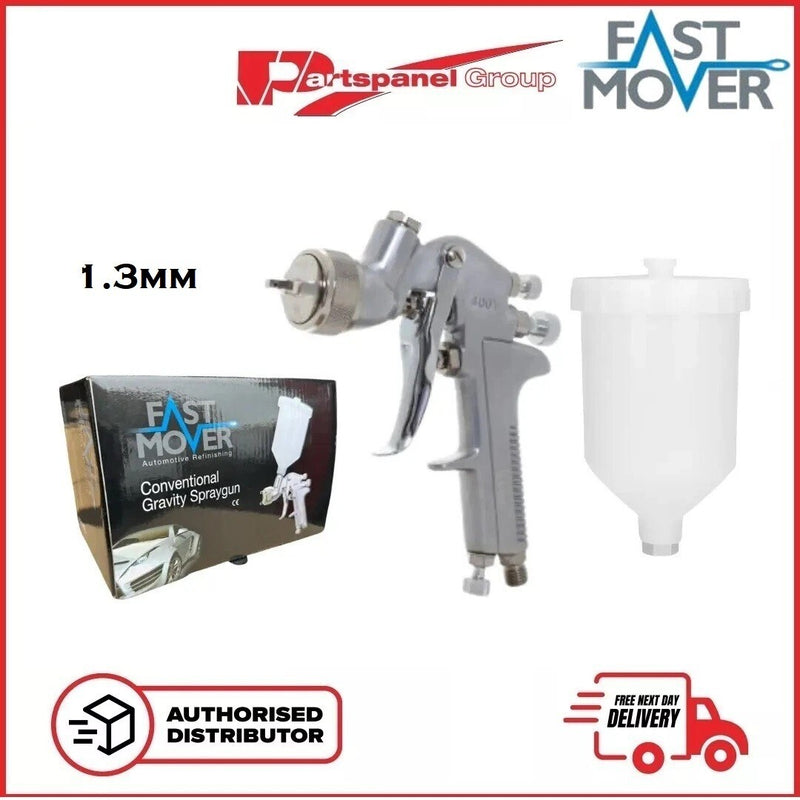 FAST MOVER TOOLS SPRAY GUN FMT-4001 1.3mm GRAVITY CONVENTIONAL 600CC POT - 1.3mm