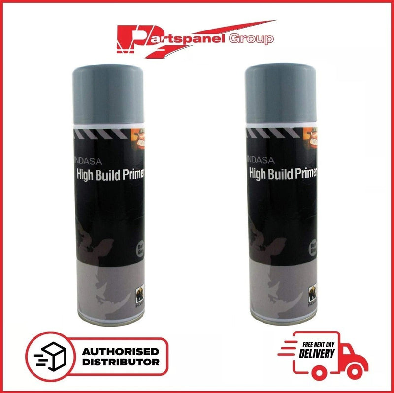 2 X INDASA Grey High Build Primer Aerosol Spray Paint - 500ml