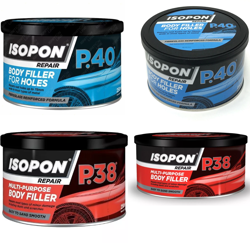 U-POL Davids Isopon P40 & P38 250ml & 600ml + Car Bodywork Reinforced Body Filler